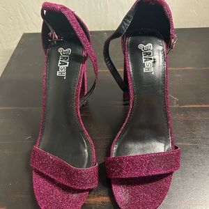 Pink sparkly heels